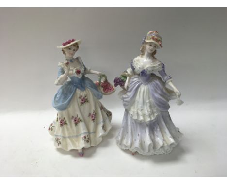Three porcelain figures (1 Worcester 2 Doulton)