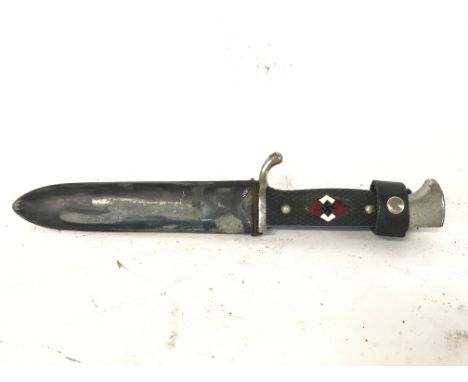 WW2 German RZM Marked Hitler Youth Knife and Scabbard.