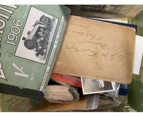 A box of mixed stamps and various good ephemera, Marshallâ€™s gentlemanâ€™s pocket diaryâ€™s for MP Sir Michael Leary 1843, 1