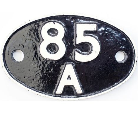 Shedplate 85A Worcester 1950-1973 with sub sheds Kingham to 1962, Evesham to 1963, Hartlebury &amp; Honeybourne to 1965 and L