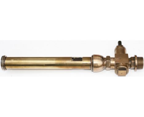 Hunslet organ pipe steam locomotive whistle complete with operating valve. Measures 17in long x 1.5in diameter.