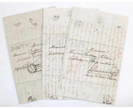 Soldan, Wilhelm Gottlieb,: Gymnasiallehrer, Historiker, Abgeordneter und Schriftsteller (1803-1869). 3 eh. Briefe mit Untersc