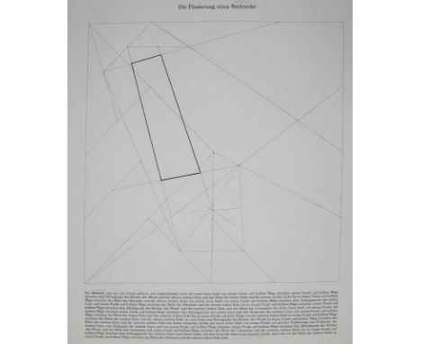 LeWitt, Sol: (1928 Hartford/Connecticut - New York 2007). Die Plazierung eines Vierecks. Radierung (1975). Ca. 60 x 50 cm. Si