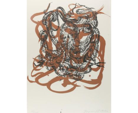 Pettibon, Raymond: (1957 Tucson). Pacific Ocean Print. Farblithographie. 76 x 56 cm. Sign. u. num. Ex. - 45 v. 125.   R