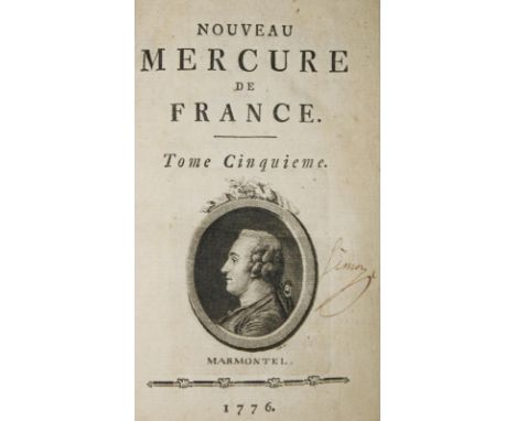 (Reichard,H.A.O.).: Mercure de France. Mischaufl. 10 Bde. der Reihe. Gotha, Ettinger bzw. O.O.u.Dr. 1775-77. Mit 9 gest. Port