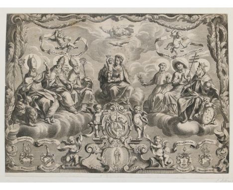 Kilian, Georg Christoph: (1709 Augsburg 1781), zugeschr. Maria mit dem Jesuskind sowie Gottvater u. dem Heiligen Geist, auf W