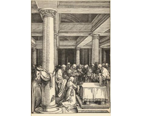 Dürer, Albrecht: (1471 Nürnberg 1528). Die Darstellung im Tempel. Blatt 13 der Folge: Marienleben. Um 1505. Holzschnitt auf B