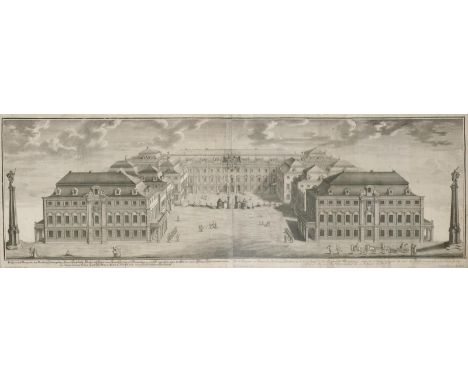 Ludwigsburg.: Prospect u. Perspectiv der Residenz Ludwigsburg  wie selbe dermahlen gegen dem Garten an der Mittags seiten erw