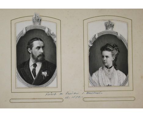 Album: mit 52 eingesteckten u. auf Photokart. aufgez. Portrait-Photos (je ca. 9 x 6 cm), dat. 1868- ca. 1910, sowie 6 weitere