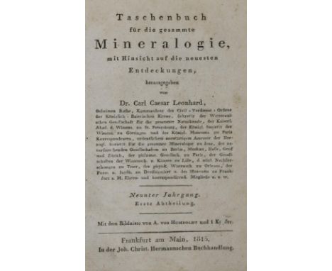 Leonhard,C.C. (Hrsg.).: Taschenbuch für die gesammte Mineralogie, mit Hinsicht auf die neuesten Entdeckungen. 9. Jg. 2 Tle. i