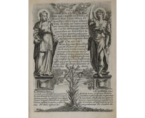 Mazot,F.: Le tableau de la croix represente dans les ceremonie de la Ste. Messe. Paris, Mazot 1651 (= 1653). 3 nn. Bl. (gest.