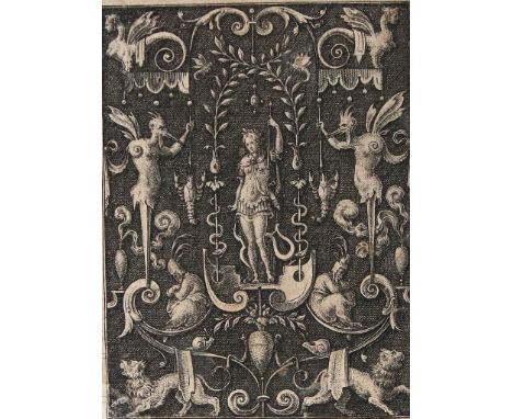 Delaune, Étienne gen. Stephanus: (1518/19 Mailand - Paris 1583). Apollo, sich auf seinen Bogen stützend, einen Pfeil in der H