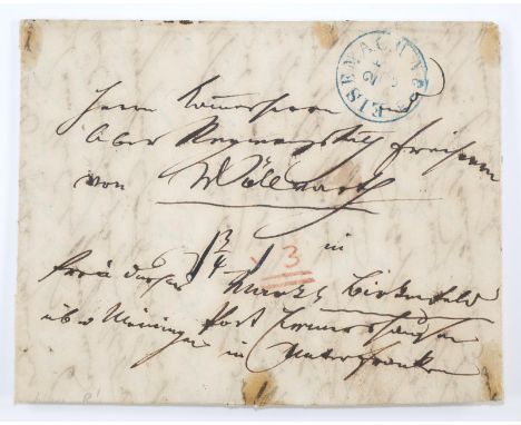 Vier Briefe: mit Bezug auf die Revolution von 1848/49. Vorhanden: ╔Brief╗ an den Kammerherrn und Regierungsrat Freiherr von W