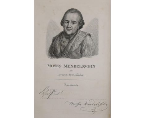 Mendelsohn,M.: Sämmtliche Werke. Ausgabe in einem Band als National-Denkmal. In 2 Bde. gebunden. Wien, Schmidl Witwe u. Klang