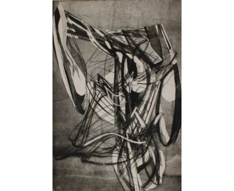 Hayter, Stanley William: (1901 London - 1988 Paris). Flight. Weichgrundätzung mit Kaltnadel auf Kochi Japan. NY, Wittenborn &