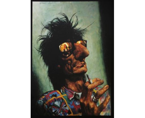 Krüger,S.: But where is Ringo. Ffm., Riedel u. Krebs 1991. Fol. Mit 12 farb. Bl. (Portraits der Rolling Stones Musiker). 1 Bl