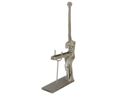 Dali,Salvador: (1893 Figueres 1989). Venus à la giraffe. Bronze mit beweglichen Elementen, silbern patiniert und partiell pol