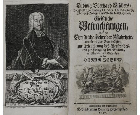 Fischer,L.E.: Geistliche Betrachtungen, über die christliche Lehre der Wahrheit... Ludwigsburg u. Stgt., Pfotenhauer 1747. Mi