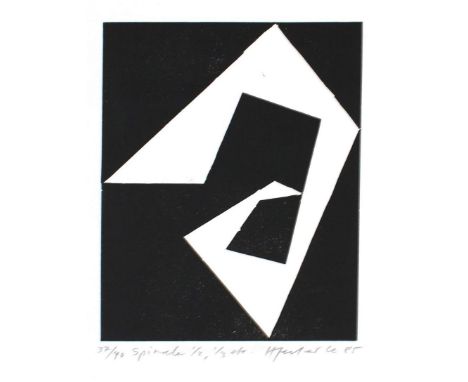 Federle, Helmut: (1944 Solothurn). Spirale 1/2, 1/3, etc. Lithogr., (19)85. 24 x 18 cm. Betitelt, sign. u. dat. - Ex. 37 v. 4