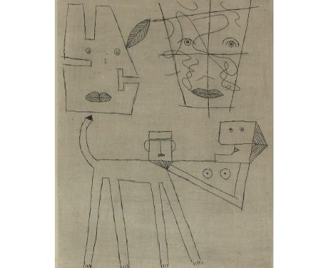 Brauner, Victor: (1903 Piatra Neamt - Paris 1966). Tire a l'arc (1962). Radierung. Plgr. 24,5 x 20 cm. Sign. u. num. Unter Gl