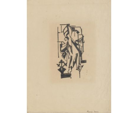 Janco, Marcel: (1895 Bukarest - Ein Hod 1984). Circuit total par la lune et par la couleur. Eine von acht Illustrationen für 