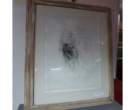 Signed limited edition by Surrealist Hans Bellmer etching of organic human forms