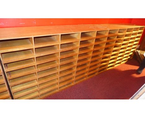 A vintage pigeon hole unit of large proportions 