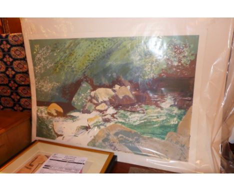 Donald Wilkinson, Glen River Mourne Mountains/ November artist proof, signed and unframed 