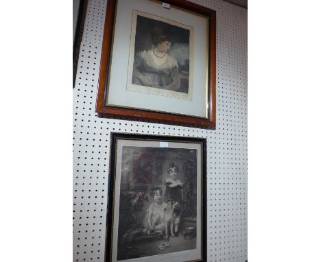 Fred Miller, an etching and aquatint portrait of a lady, signed in pencil together with another 