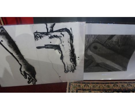 An interesting collection of unframed Monty Python sketch storyboard idea sketches and paintings, one signed