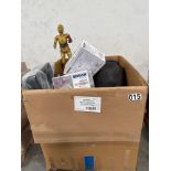 Star Wars character, Epson print cartridge, BROAN ventilator fans, cake, testers, beanbag chair, Chr