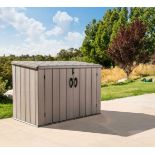 Lifetime horizontal outdoor storage shed