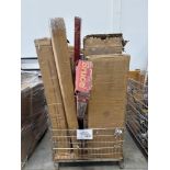 Hardwood flooring, buffet side table, Frigidaire top freezer/refrigerator, shed piece, metal, glass,