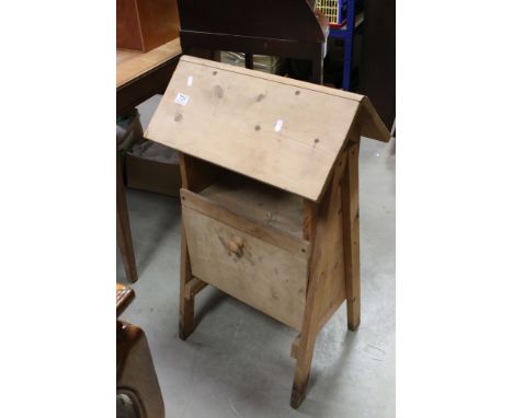 Pine Saddle Rack with Tack / Grooming Shelf and Box below, 51cms wide x 87cms high 
