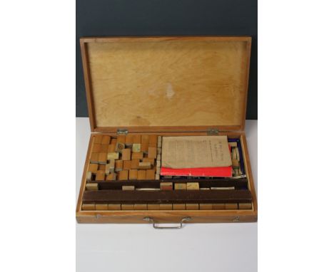 Cased wooden Mahjong set 