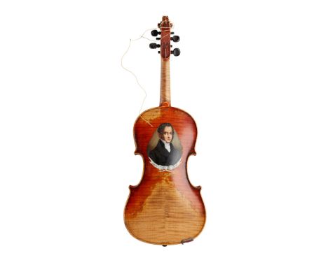 GERMAN VIOLIN, LOUIS LOWENDALL, DRESDEN DATED 1883 the two piece curly maple back stamped 'DRESDEN' and 'REGISTERED' and pain