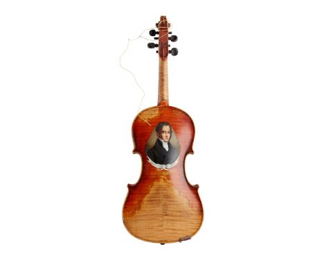 GERMAN VIOLIN, LOUIS LOWENDALL, DRESDEN DATED 1883 the two piece curly maple back stamped 'DRESDEN' and 'REGISTERED' and pain