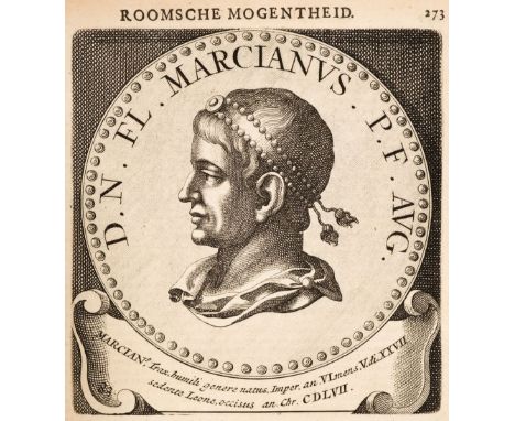 Bogaert (Abraham). De Roomsche Monarchy, vertoont in de Muntbeelden der Westersche en Oostersche Keizeren; beginnende van Ces