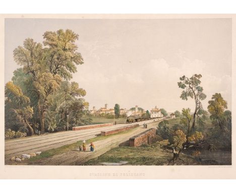 * Simpson (William, 1823-1899). Stazione di Felizzano [Piedmont, Italy], after Carlo Bossoli, London, Day &amp; Son, [1853], 