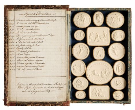 Paoletti (Bartolomeo, 1757-1834, and Pietro, 1801-1847). A collection of 300 plaster cameos (or intaglios) presented in seven