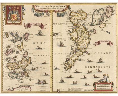 Orkney Islands. Jansson (Jan), Orcadum et Schetlandiae Insularum accuratissima descriptio, Amsterdam, circa 1640, two engrave