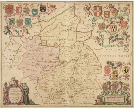 * Cambridgeshire. Jansson (Jan), Comitatis Cantabrigiensis vernacule Cambridgeshire, Amsterdam, circa 1650, engraved map with