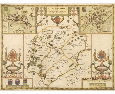 Rutland. Speed (John), Rutlandshire with Oukham and Stanford her bordering Neighbour Newely described, 1st edition, 1611, han