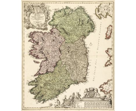 Ireland. Homann (Johann Baptist), Hiberniae Regnum tam in Praecipuas Ultoniae, Connaciae, Laceniae et Momoniae quam in Minore