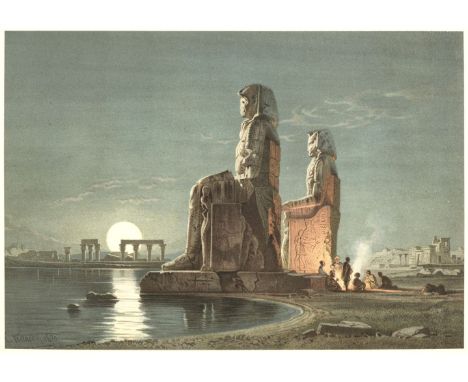 Werner (Karl). Nilbilder. Vier und Zwanzig Facsimiles nach Aquarellen. Naturaufnahmen Wahrend Zweierr Orientreisen 1862 und 1