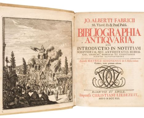 Fabricius (Johann Albert). Bibliographia Antiquaria, sive introductio in notitiam scriptorum qui antiquitates Hebraicas, Grae