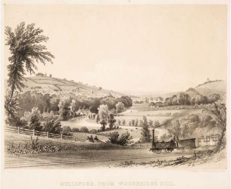 * Guildford. Straker (Samuel), Guildford from Woodbridge Hill, circa 1845, uncoloured tint stone lithograph, 215 x 260 mm, mo