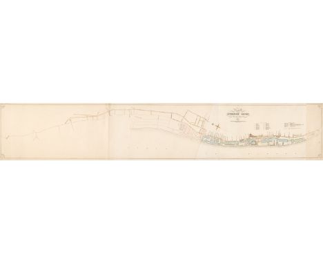 Hartley (Jesse). Plan of the Liverpool Docks, Jesse Hartley, Dock Surveyor, J. W. Allen, lithographer, 1846, large lithograph