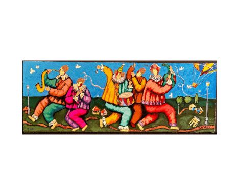 Serigraph titled Musical Party. Signed bottom right numbered EA 26/60. Sight size 9.75"" x 27"" Full bled deckled edgeConditi