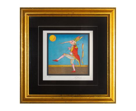 Color lithograph on Velin paper from the series Carnaval de St-Petersbourg by nonconformist Russian painter and sculptor Miha